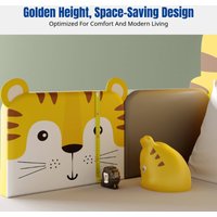 Bed Rail, Soft Baby Barrier, Anti-Fall Guard, Adjustable Height, Cartoon Pattern, Fits Various Mattresses
