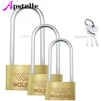 Apstelle 20mm 25mm 30mm 40mm 50mm Padlock Wolf Head Brass Lock Small Locks Door Locks Not Rust Lock Core Include 6 keys