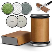 Rolling Knife Sharpener Double Sided Diamond Sharpening Stone 15/20° Degree Magnetic Angle Roller Sharpening for Kitchen Knives