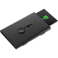 Metal Business Card Holder Hand Push Card Case Bank Card Membership Package Ultra Thin Business Card Packaging Box Organizer