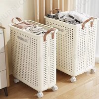 Foldable Laundry Organizer Basket hamper with casters for Washing Clothes Organizer Toy Organizer Drawers