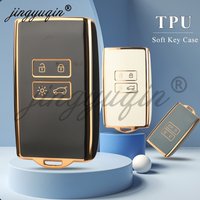 jingyuqin TPU Car Card Key Case Cover Fob For Renault Espace 5 Kadjar Koleos Captur Megane 4 Talisman Arkana Dacia Sandero