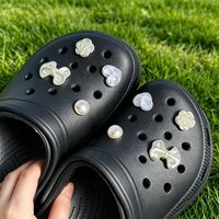 Whole Set Hot Sale DIY Hole Shoes Charms for Pearl Bow Love Handmade Charms Designer Quality Garden Shoe Decoration Girl Gift