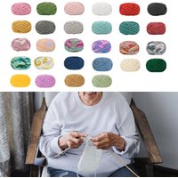 Chunky Wool Yarn Filling Bulky Giant Wool Yarn Summer Washable Soft Jumbo Tubular Yarn for Scarf Sweater Hats Bed Fence Crochet