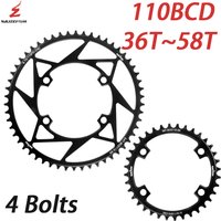 WUZEI Road Bike Chainring 110 BCD Sprocket 4 Bolts Chainwheel Narrow Wide Stars 110BCD Bicycle Crown for Shimano R7000 R8000