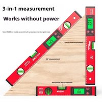 High Precision Digital Angle Finder, LED Display 0-90° Inclinometer, 30-100cm Anti-Slip Tool for All-Purpose Measuring DIY