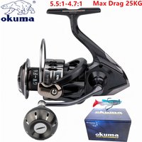 New Okmua fishing reel anti seawater no reverse switch high-speed ratio 5.1-4.7 all water fishing wheel equipment Max Drag 25KG