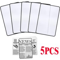 Full Page Large Sheet Magnifier Magnifying Glass Reading Aid Glass Page Magnifying Lens Reading Magnifier 3X A5 Ultra-thin Loupe
