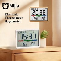 Mijia Electronic Thermometer Hygrometer Weather Station High Precision with Table Clock Function LCD Digital Sensor Indoor Room