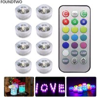 Submersible LED Lights Waterproof RGB Underwater Light For Wedding Tea Light Hot Tub Pond Pool Bathtub Aquarium Party Vase Decor