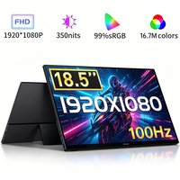 VCHANCE 18.5 Inch Portable Monitor FHD 100Hz USB-C 99%sRGB 350Nits Display with Stand for PC Laptop Macbook Xbox PS5 Switch