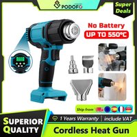 Pistolet na gorące powietrze Podofo, bezprzewodowy, ręczny, z regulacją temperatury, elektryczna opalarka, narzędzie elektryczne, pistolet do kleju na gorąco, bezprzewodowy klejarka.