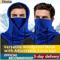 AliExpress Winter Warm Outdoor Polar Fleece Hat Cycling Cap Warm Mask Fleece Hat Head Cover Hat Hooded Neck Warmer Hiking Scarves Snow Ski