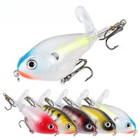 1pc 11.5cm 16g Topwater Fishing Lure Whopper Popper Wobbler Artificial Hard Bait Bass Popper Soft Rotating Tail Fishing Tackle
