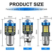 20000LM LED Bulb 12V H4 BA20D P15D Motorcycle Headlight Fog Lamp Universal Dual Color Beam Lens Running Light Moto Accessories