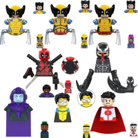TV6205 Marvel Building Blocks Mini Model Figures Big Goblin Spiderman Iron Man Venom Captain Hawk Deadpool Armor City Gifts Toys