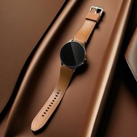 Genuine-like Leather Watch Strap for Samsung Galaxy Watch 7/FE/6/5/4 (40mm/44mm) Secure Buckle Classic Durable