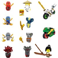 Warrior Mini Building Blocks Figures with Motorcycle Props,4/8Pcs Full Set Combat Character MOC Assemble Bricks Model Toys gift