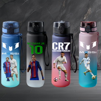 Football Star Character Water Cup Large Capacity Outdoor Portable Leak-proof Drinking Bottle Boys and Girls Gift Drinking Kettle