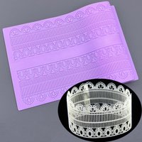 Silicone Mat To Create Sugar Lace Fondant Cake Decorating Tools Baking Mat Embossing Gum Paste Mold CT-406