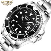 Men automatic watch business waterproof mechanical watches luxury stainless steel day date mens watch man gift