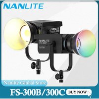 Nanlite FS-300B Bi-color Bowens Mount LED Light FS-300C RGB Full Color LED Monolight controled by APP