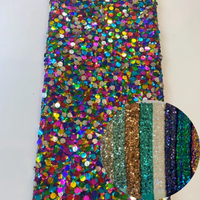 5-12mm Sequined Embroidered Mesh Fabric for DIY Sewing Handmade Garment Accessories Clothing Lace Fabrics Fashion Cloth