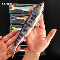 1PC 3D Printed Lifelike Soft Swimbait Fishing Lure Slow Sinking Soft Plastic Bait for Bass Freshwater Saltwater