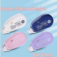 6m*6mm Dots Glue Tape DIY Scrapbook Collage Photo Album Double Sided Adhesive Roller Dots Glue Tape Office Stationery Supplies