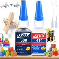 0.7oz Super Glue 414/380 Instant Super Strong Adhesive Industrial Grade Glue for Household Emergency Repair, Craft Making Material Bonding With Precision dropper.