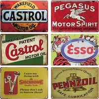 Metal Tin Sign Gas Oil Station Garage Vintage Metal Plate Pennzoil Oil Retro Decoration Man Cave Club Garage Home Wall Decor