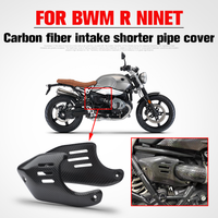 For BMW R NINE T NINET RNINET Motorcycle Carbon Fiber Intake Shorter Pipe Cover Side Protector Heat Shield Guard 2015-2023