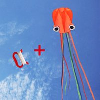Kite Soft Octopus Flyer Kite Large Octopus Easy Flyer Kite with Handle & Line for Beach Park Garden