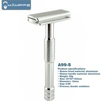 KAMPFE A99 Attack 30 ° Precision Angle CNC Engraving Aluminum Alloy Double sided Safety Shaver Men's Gift Women's Shaver