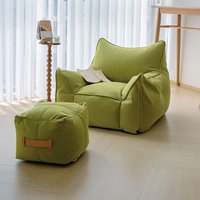Living Room Bean Bag Sofas Relax Bedroom Lazy Sofa Fluffy Comfortable Bean Bag Sofa Single Person Chairs with Foot Pedal