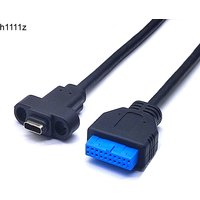 Connectors USB3.0 20/19Pin to Type-C Single Port USB 3.1 Type C USB-C Female to USB 3.0 Motherboard 19pin Header Cable 30cm/50cm