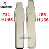Keychannel 10PCS HU66 Car Key Blade #31 #86 KD Key Blank for KEYDIY Xhorse VVDI Remote for Golf MK7 Polo Jetta Tiguan Duplicate
