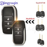 Jingyuqin Remote Car Key Shell For Toyota Yaris Carina Corolla Avensis For Lexus ES RX LS GS IS200 RX300 ES300 LS400 GX460