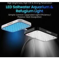 Kassray T30 Full Spectrum LED Aquarium Light CNC Aluminum for Saltwater Coral Reef Algae Fish Tank