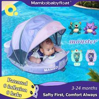 Mambobaby Schwimmring mit 98% UV-Schutz, Sicherer Luftfreier Kern, Komfortables Hautfreundliches Design, Baby-Schwimmring, Kleinkind-Poolschwimmring, Schwimmreifen für Säuglinge, 1 Jahr, 3-34 Monate,