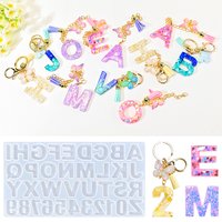 S0173 Epoxy Silicone Alphabet Mold Numbers Stampi in Silicone DIY Craft Letter Moule Resine Epoxy for Keychain Jewelry Making