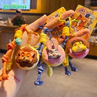 Disney Zootopia Donut Car key ring Keychain Cartoon Judy and Nick Bag Keychain accessories Ornament and Decorative Accessory