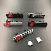 ABS Car Front Grille Emblem Auto Head Hood Decals For Audi Sline S line A4 B6 B8 S1 S2 S3 S4 S5 S6 A1 A3 A6 C5 A5 A8 Accessories