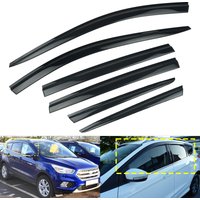 6pcs/set Black Left Right Side Window Wind Rain Sun Deflectors Protector Guard Sheet For Ford Kuga MK2 SUV 5 Door 2012-2019