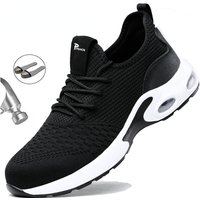 Lightweight Design Men Safety Shoes Steel Toe Cap Work Sneakers Men Protective Shoes Anti-smash Anti-puncture Indestructible