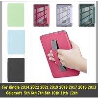 Clear Back Case For Kindle Oasis 9th 10th Colorsoft Paperwhite 2024 6th 7th 8th 12th 11th 10th 6 6.8 7 Inch Handle Ebook Cover