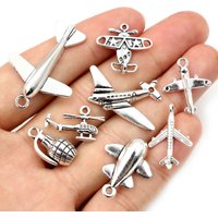 New Fashion Antique Silver Plated Airplane Grenade Helicopter Chrams Metal Alloy Pendant DIY Charms DIY Jewelry Making Findings