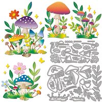 Plants Carbon Steel Cutting Dies Stencils for DIY Scrapbooking Photo Album Decorative Embossing Paper Card Mushroom