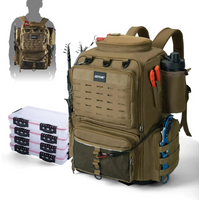 Goture 55*36*28cm Multifunctional Fishing Backpack Tackle Bag with Rod Holders Fish Equipment Storage Camping Outdoor Sports Bag