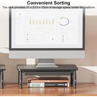 Monitor Stand Riser with Drawer Metal Computer Stand 3 Height Adjustable Computer Monitor Stand for Laptop PC Printer